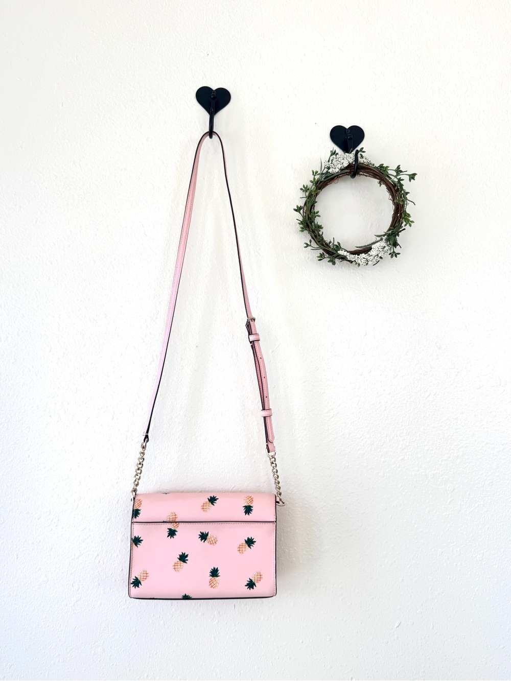 Kate Spade New York Staci Pineapple Crossbody Bag Pink Saffiano Leather - Picture 3 of 10